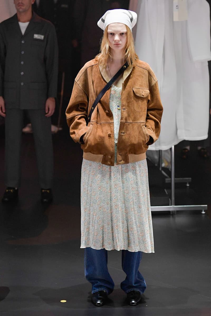 Gucci Fall/Winter 2020 Collection Runway Show Suede Jacket Brown Jeans