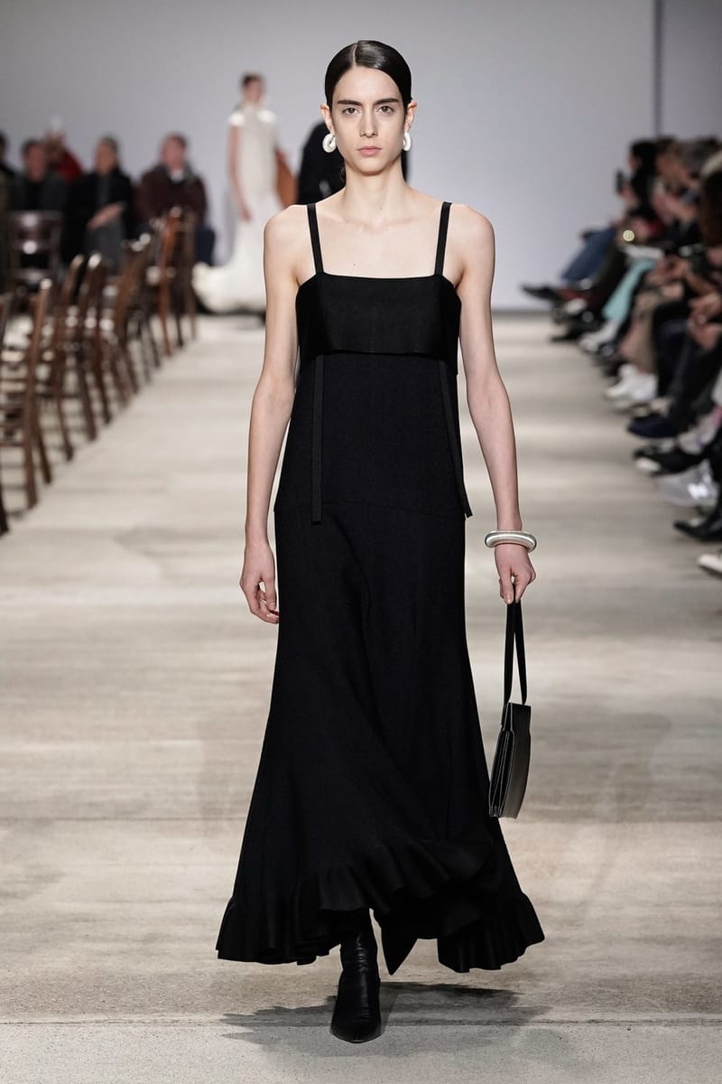 jil sander black dress