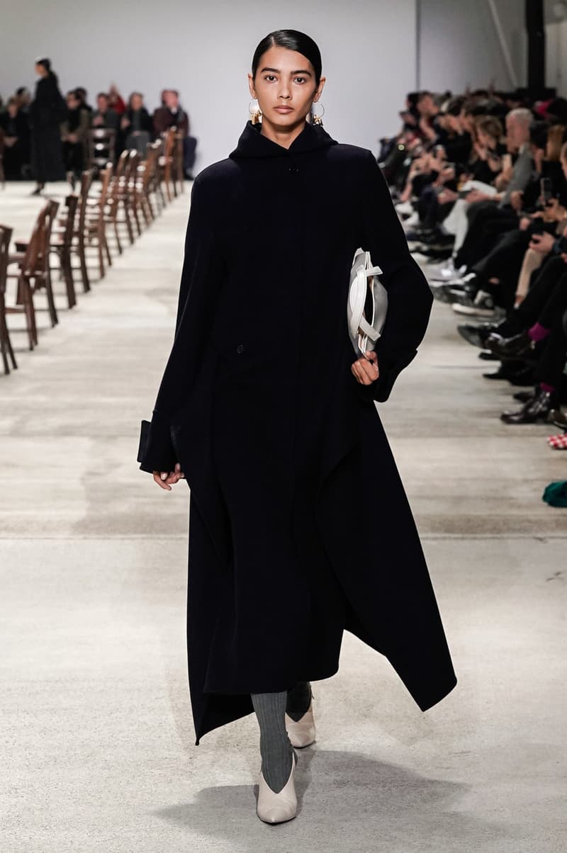 Jil Sander Fall/Winter 2020 Collection Runway Show Coat Black