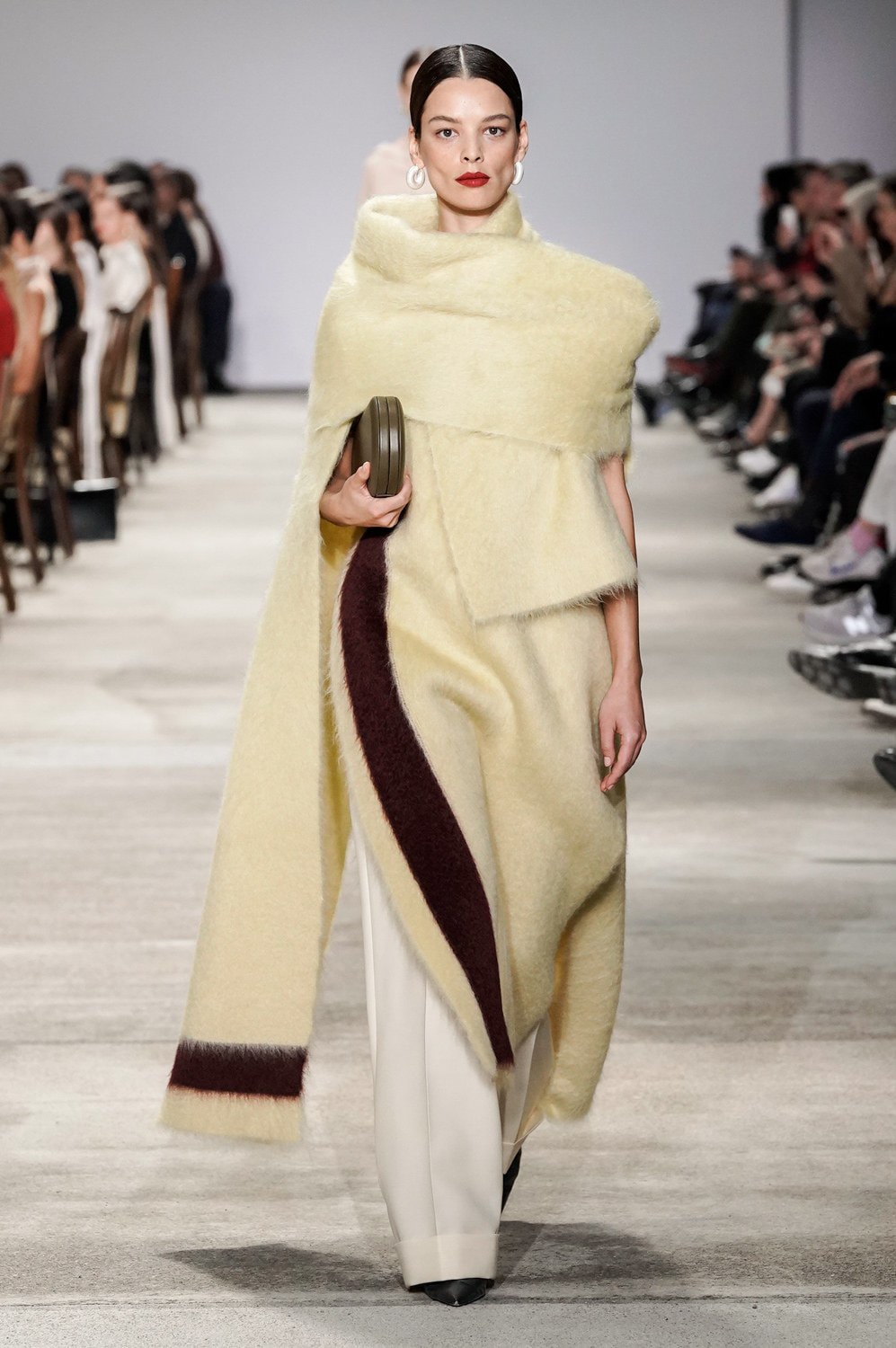 Jil Sander Fall/Winter 2020 Collection Runway Show Wool Wrap Yellow