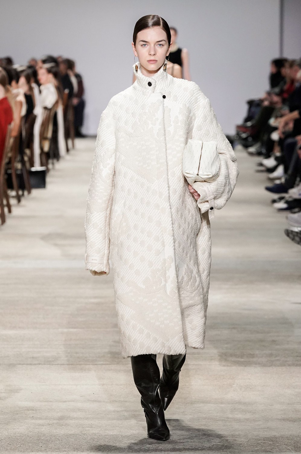 Jil Sander Fall/Winter 2020 Collection Runway Show Coat White