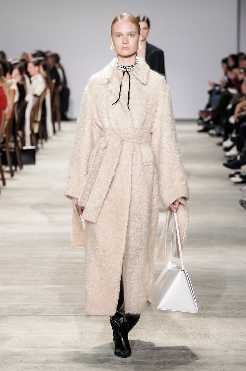 Jil Sander Fall/Winter 2020 Collection Runway Show Coat Beige