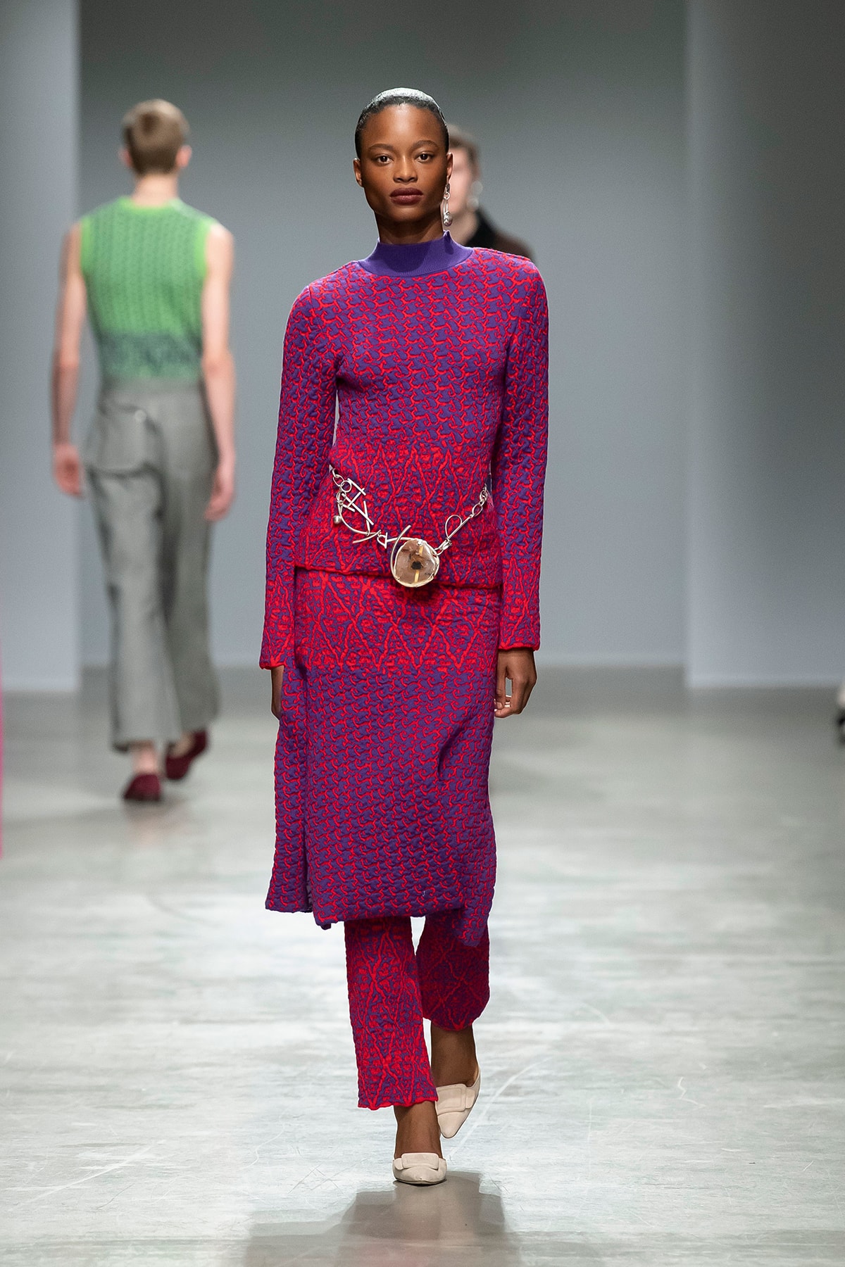 Kenneth Ize Fall/Winter 2020 Collection Runway Show Knit Dress Pink
