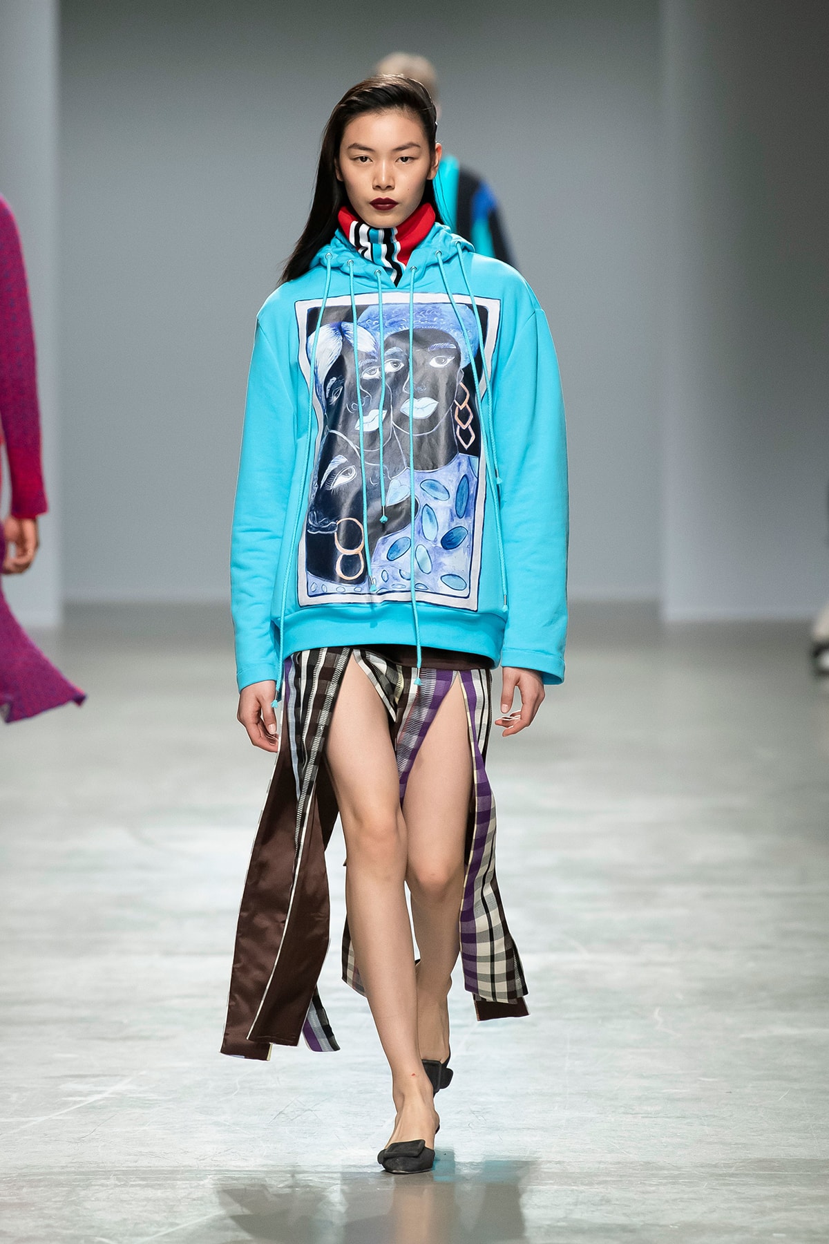 Kenneth Ize Fall/Winter 2020 Collection Runway Show Hoodie Skirt
