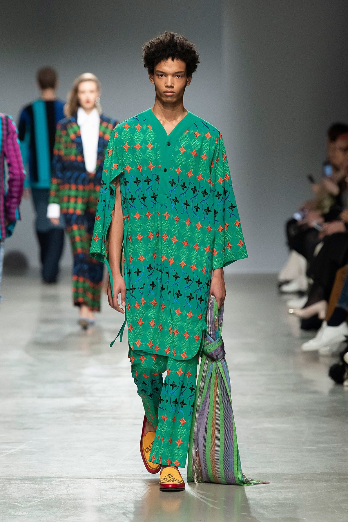 Kenneth Ize Fall/Winter 2020 Collection Runway Show Tunic Pants Green