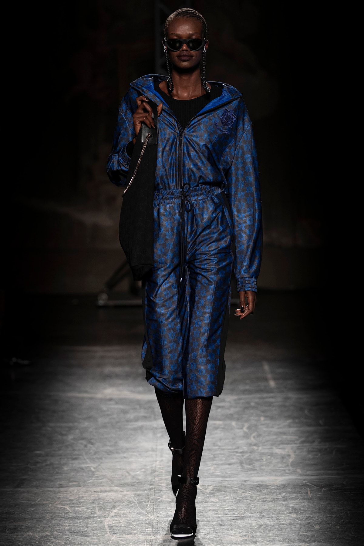 KOCHÉ x Emilio Pucci Fall/Winter 2020 Collection Runway Show Tracksuit Blue Black