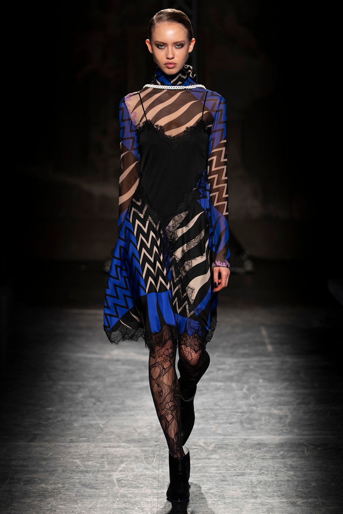 KOCHÉ x Emilio Pucci Fall/Winter 2020 Collection Runway Show Dress Geometric Print