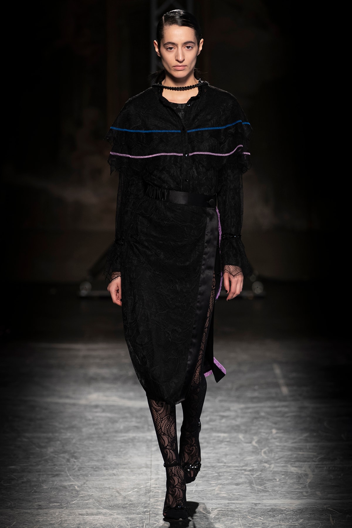 KOCHÉ x Emilio Pucci Fall/Winter 2020 Collection Runway Show Dress Black