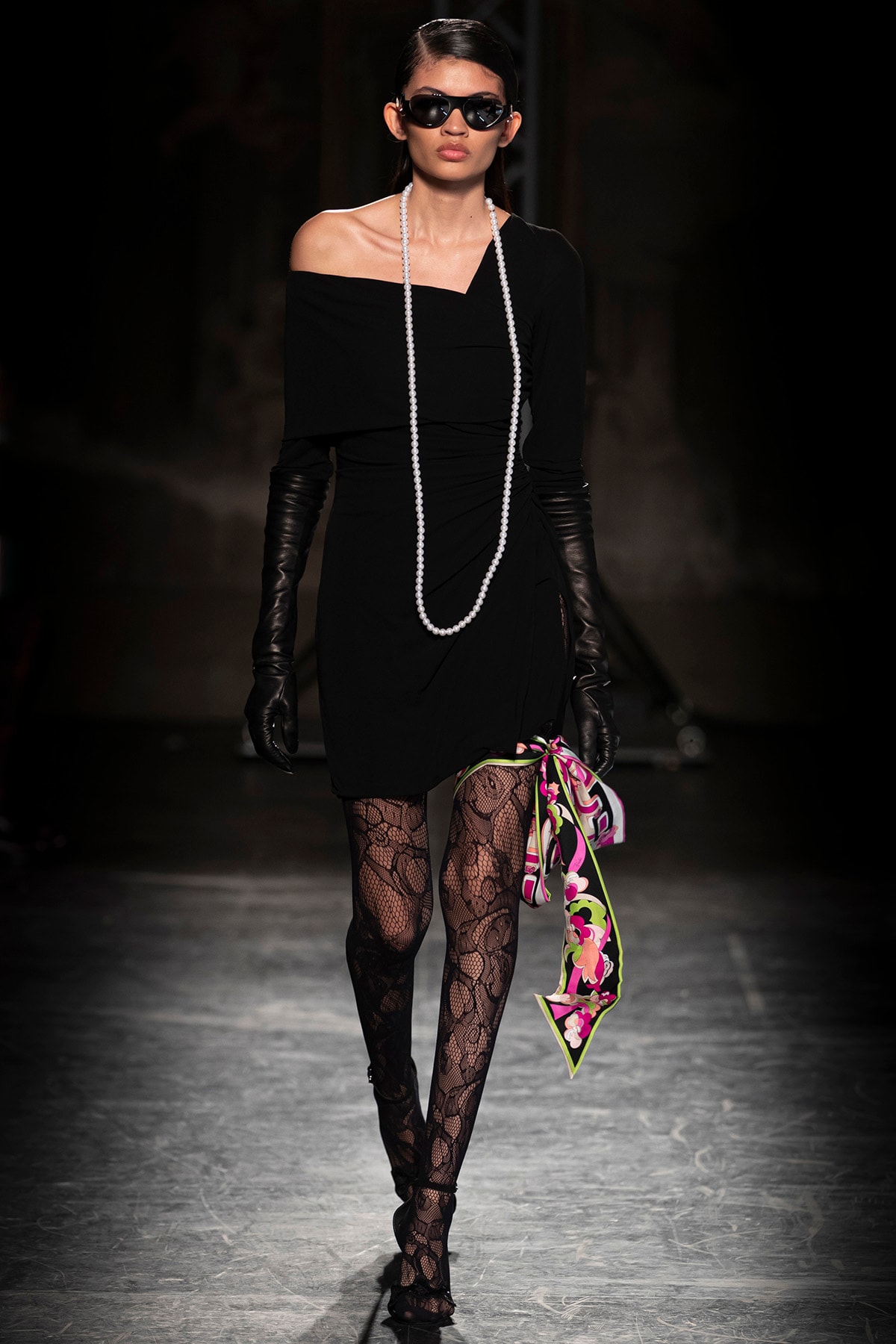 KOCHÉ x Emilio Pucci Fall/Winter 2020 Collection Runway Show Mini Dress Black