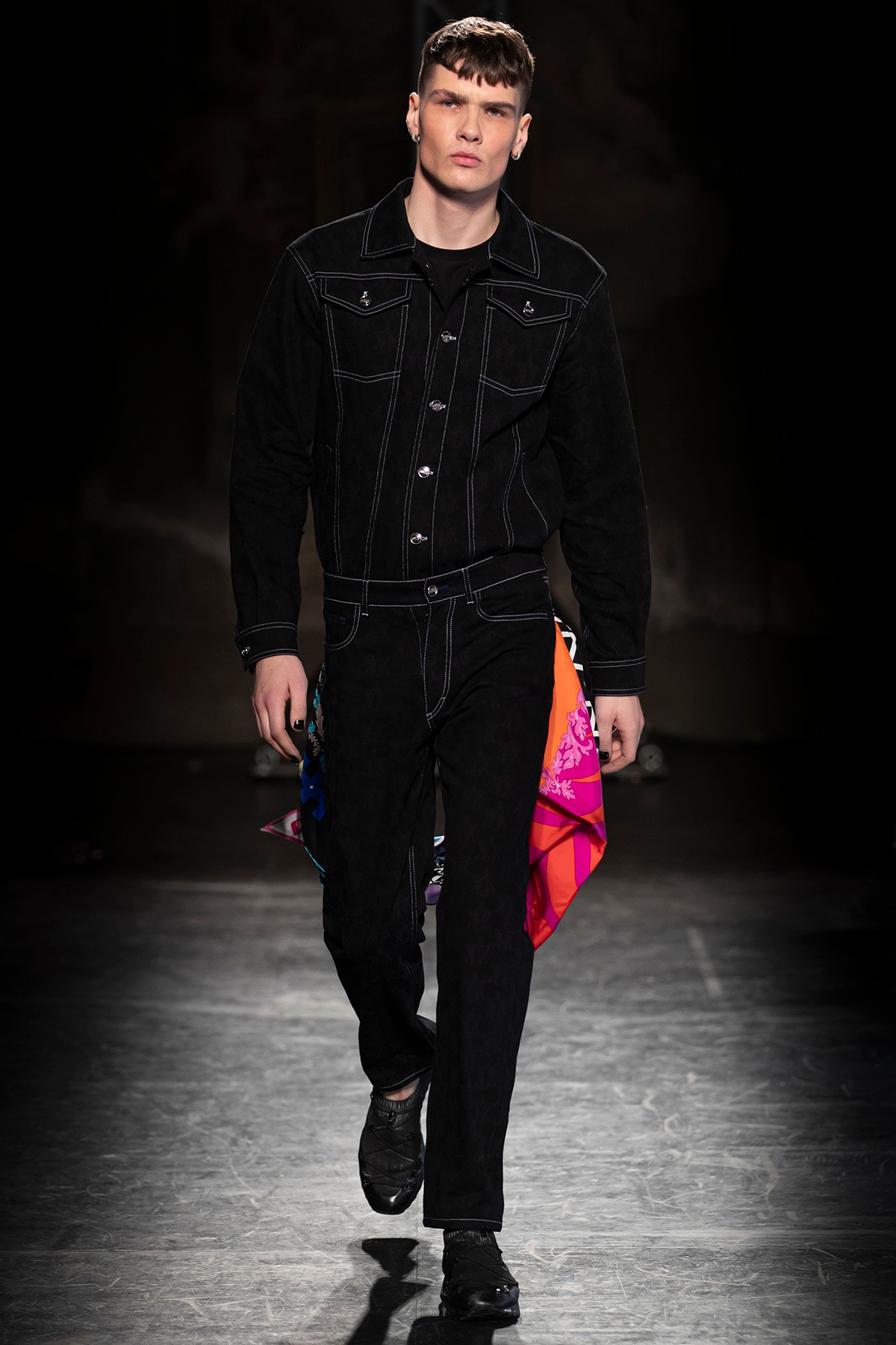 KOCHÉ x Emilio Pucci Fall/Winter 2020 Collection Runway Show Jacket Pants Black