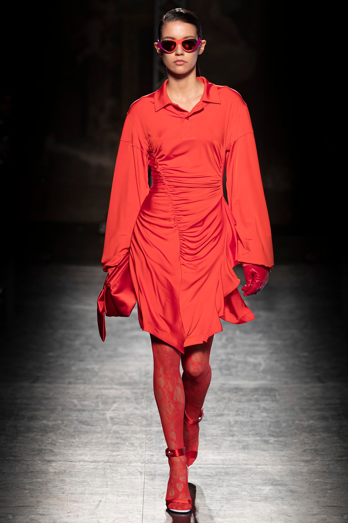KOCHÉ x Emilio Pucci Fall/Winter 2020 Collection Runway Show Dress Orange