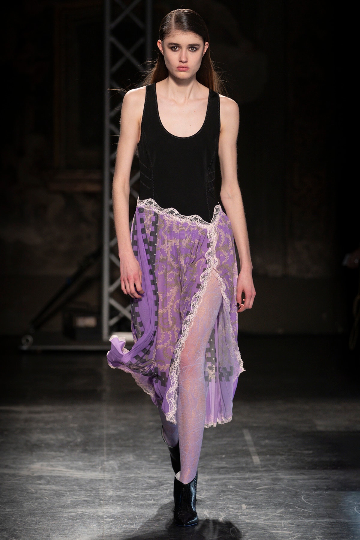 KOCHÉ x Emilio Pucci Fall/Winter 2020 Collection Runway Show Slip Dress Purple