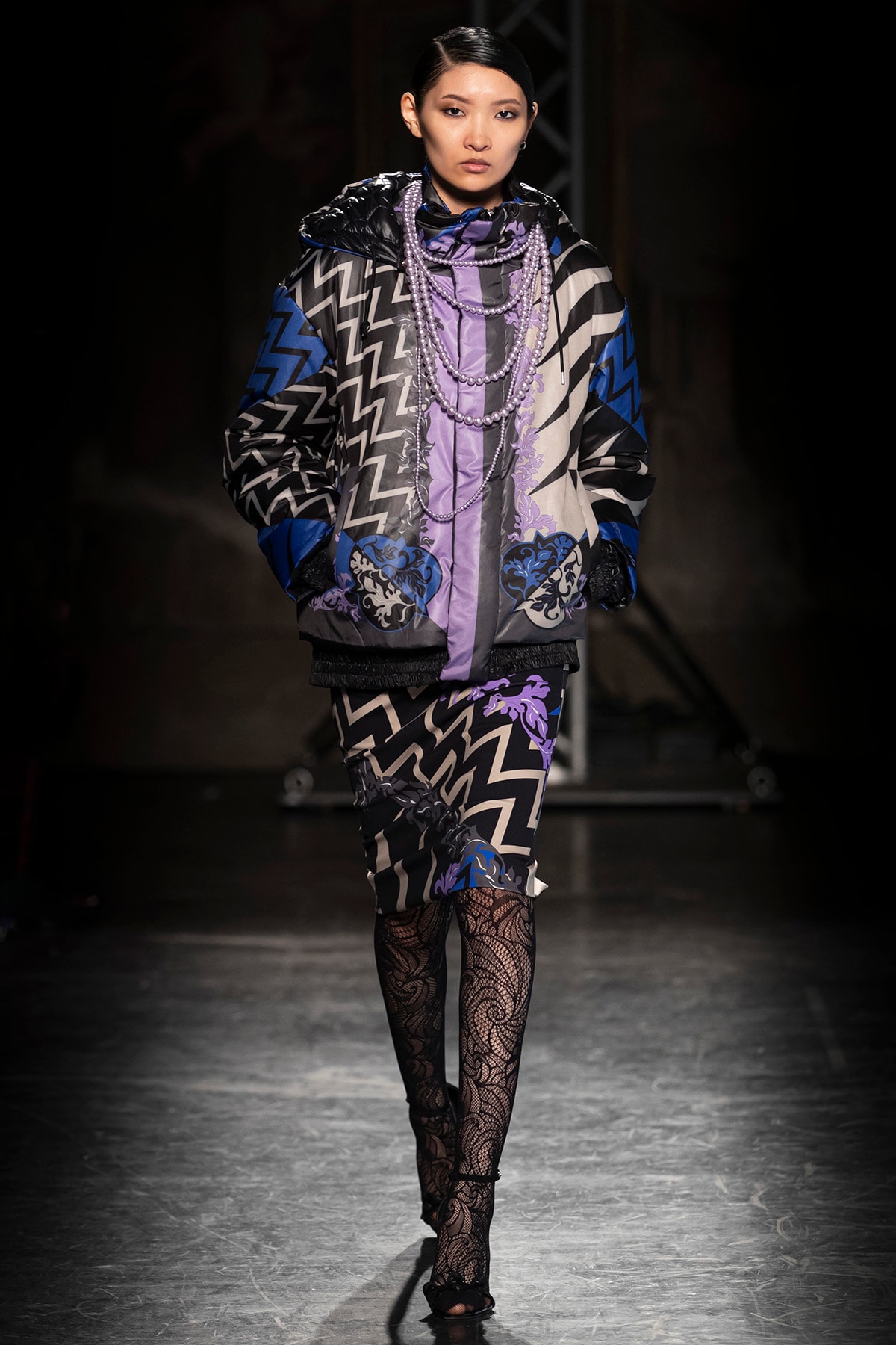 KOCHÉ x Emilio Pucci Fall/Winter 2020 Collection Runway Show Track Jacket Printed
