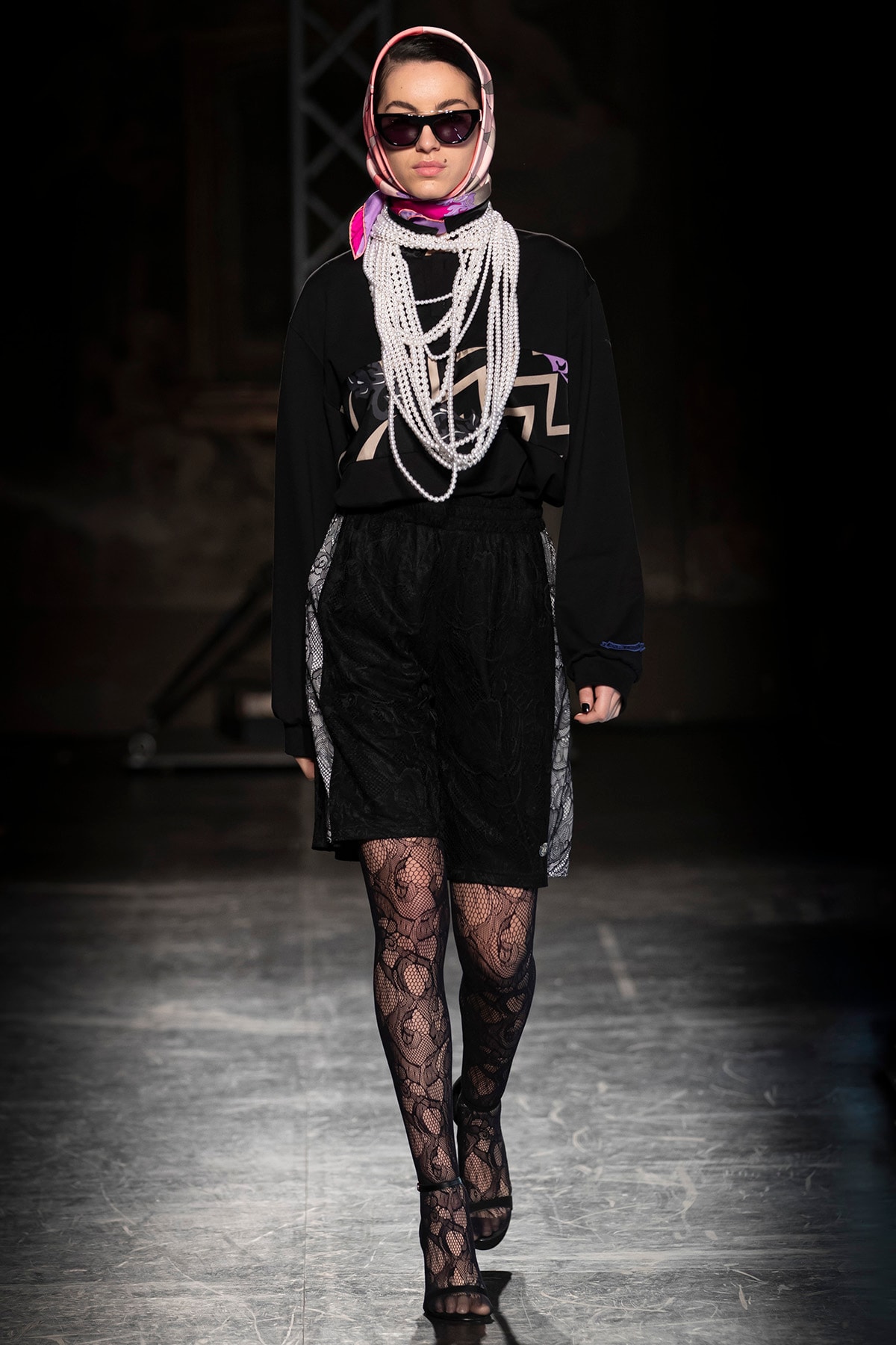 KOCHÉ x Emilio Pucci Fall/Winter 2020 Collection Runway Show Dress Black