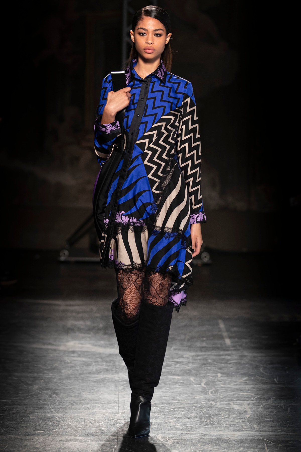 KOCHÉ x Emilio Pucci Fall/Winter 2020 Collection Runway Show Mini Dress Geometric Print