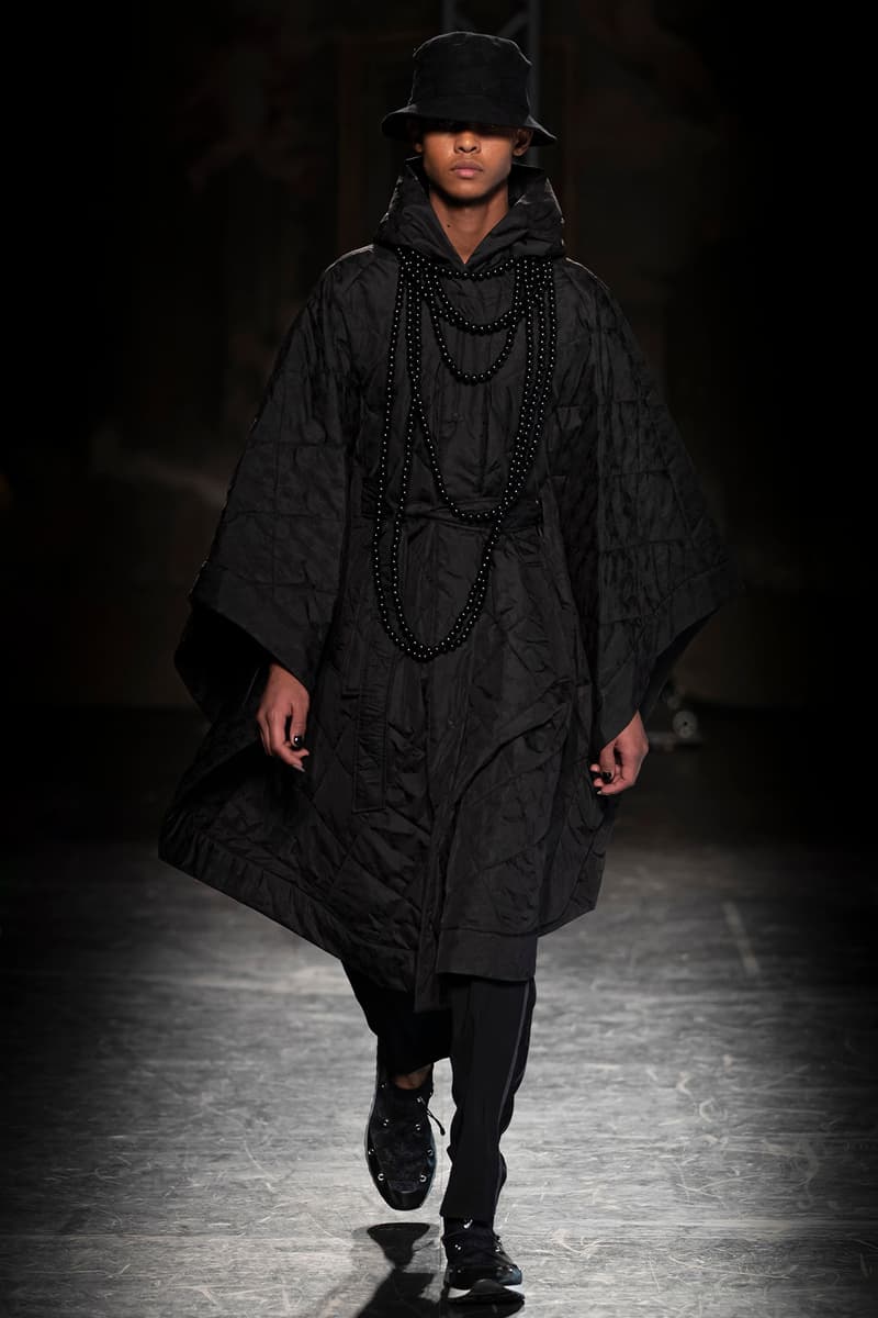 KOCHÉ x Emilio Pucci Fall/Winter 2020 Collection Runway Show Coat BLack