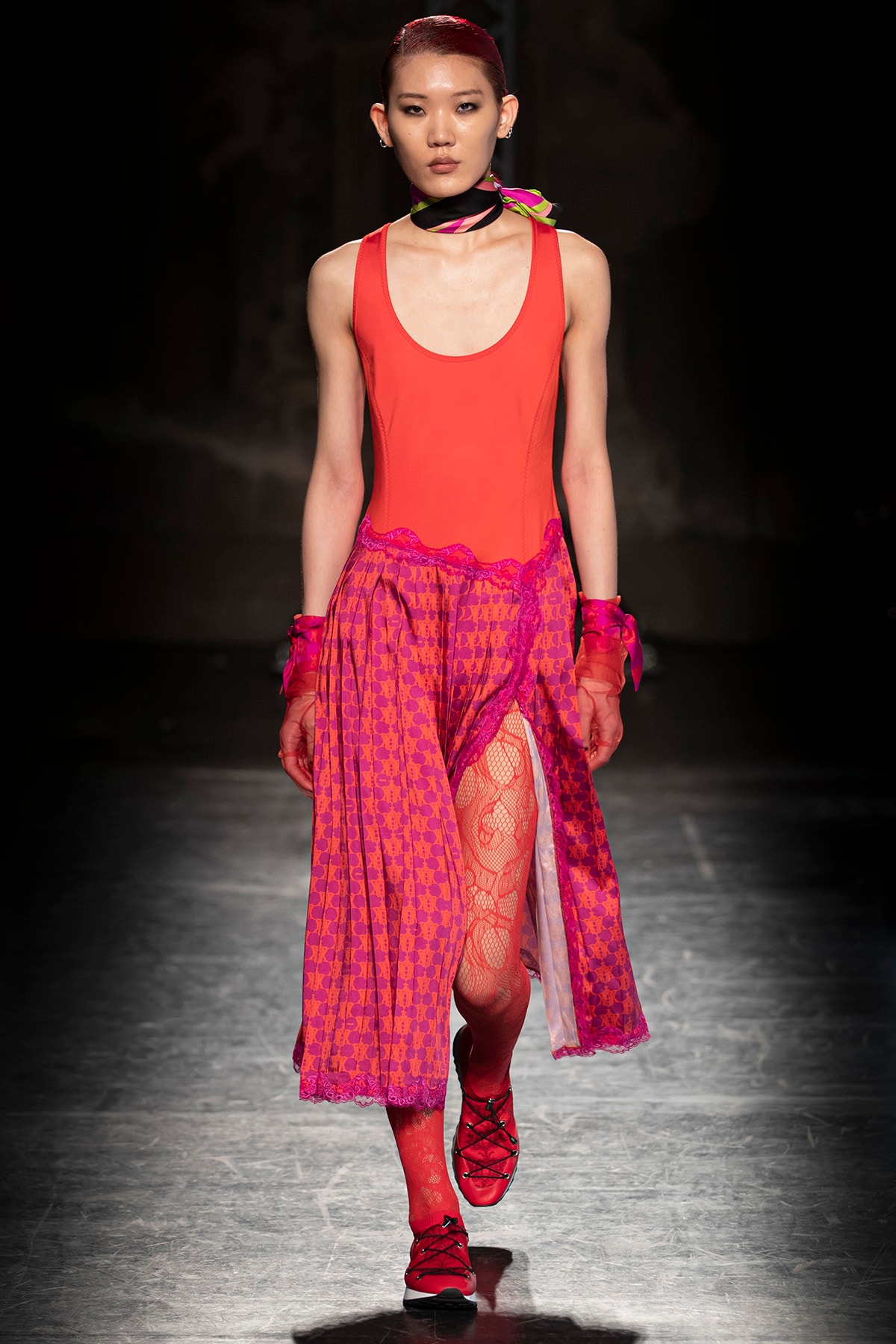 KOCHÉ x Emilio Pucci Fall/Winter 2020 Collection Runway Show Dress Red