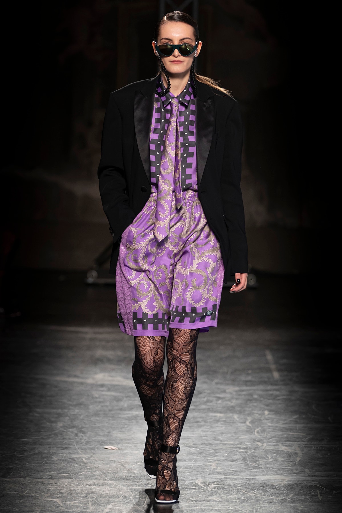 KOCHÉ x Emilio Pucci Fall/Winter 2020 Collection Runway Show Dress Purple
