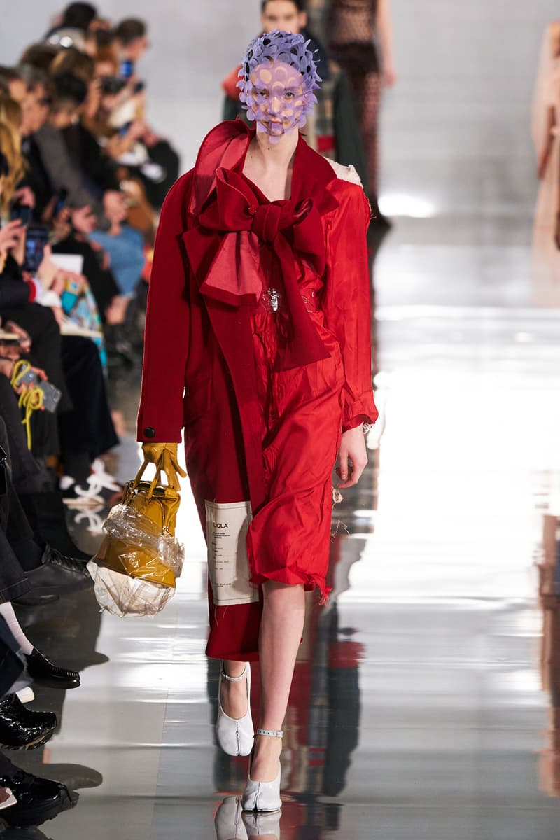 Maison Margiela Fall/Winter 2020 Collection Runway Show Coat Red