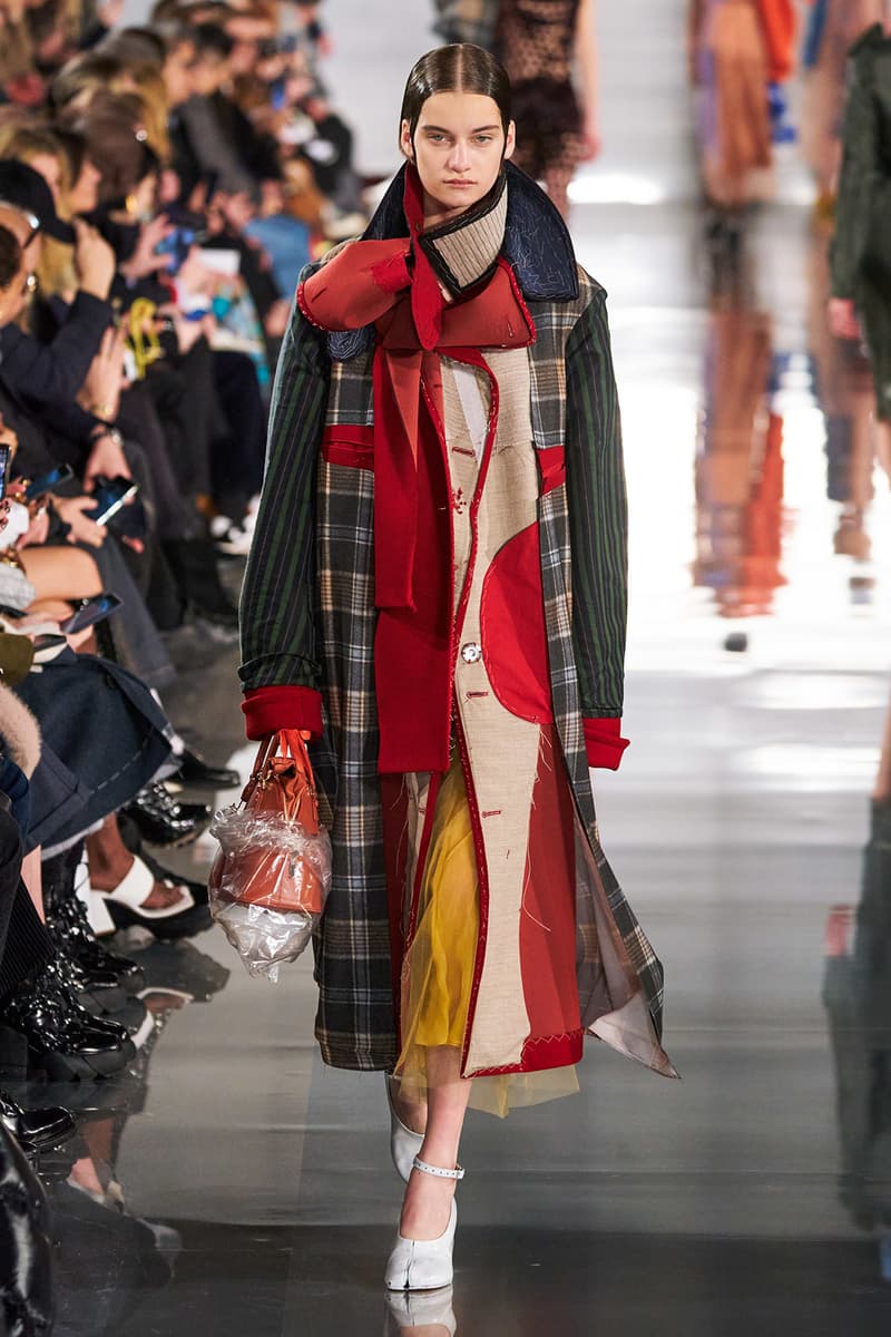 Maison Margiela Fall/Winter 2020 Collection Runway Show Coat Plaid Grey