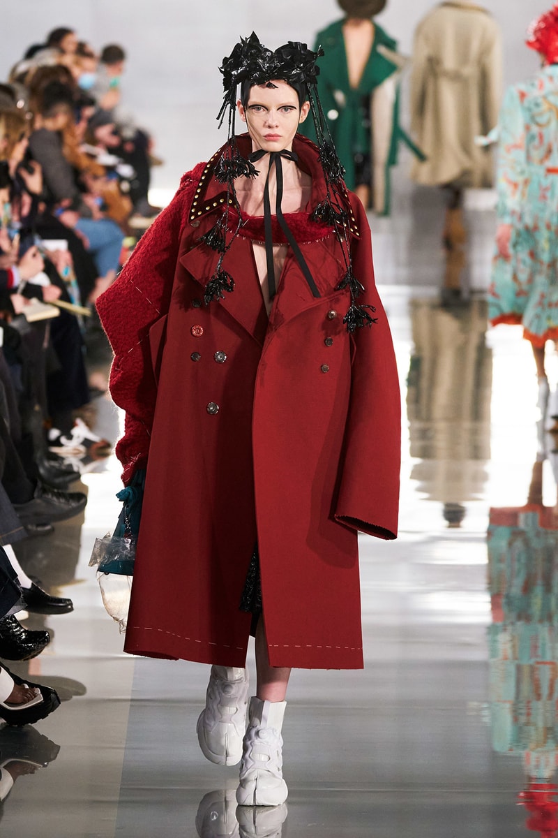 Maison Margiela Fall/Winter 2020 Collection Runway Show Coat Red