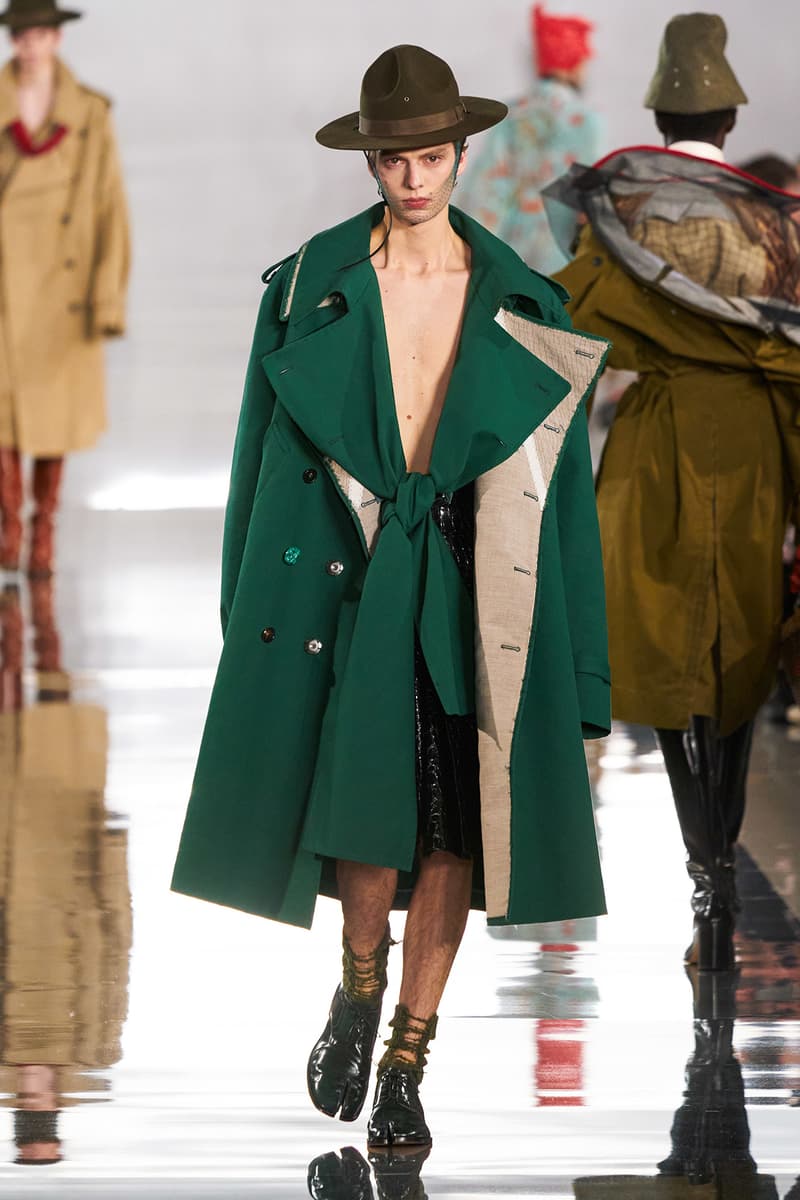 Maison Margiela Fall/Winter 2020 Collection Runway Show Coat Green