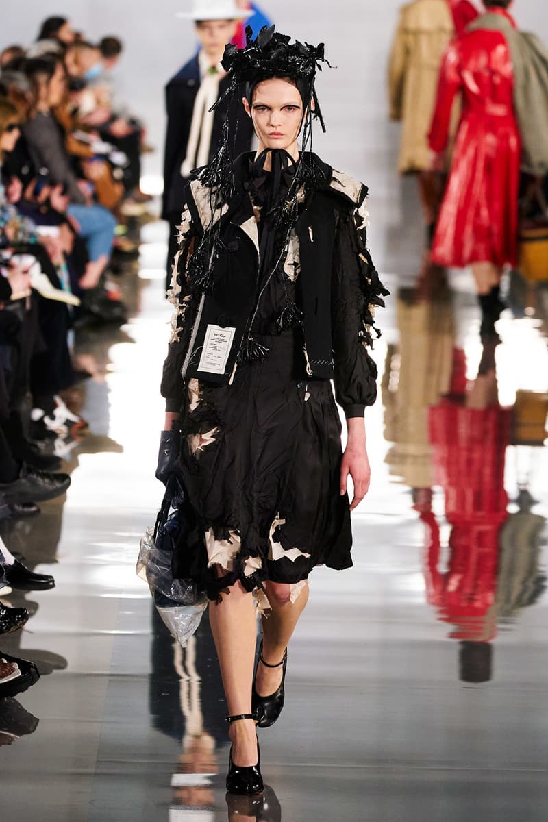 Maison Margiela Fall/Winter 2020 Collection Runway Show Coat Black