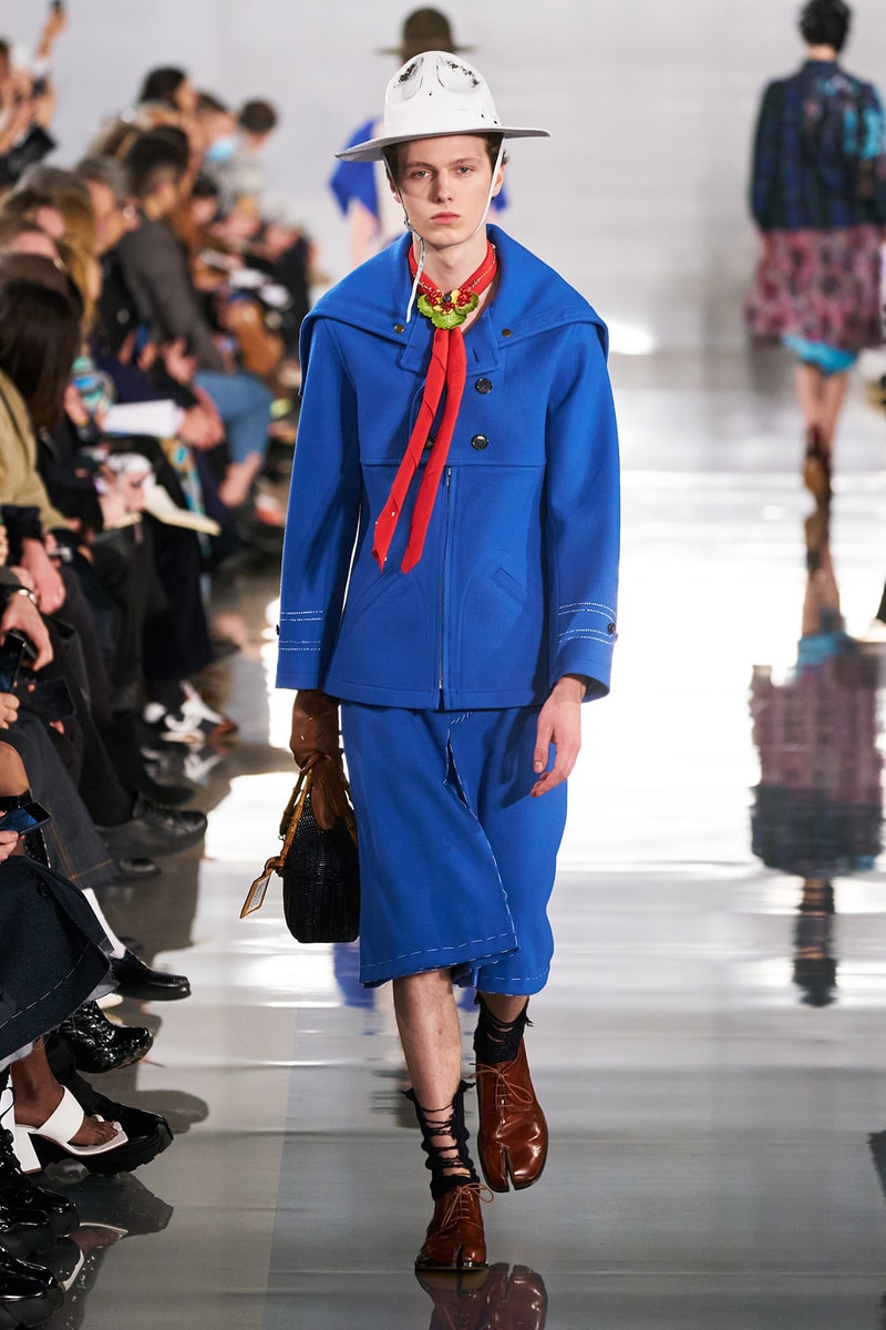 Maison Margiela Fall/Winter 2020 Collection Runway Show Jacket Skirt Blue