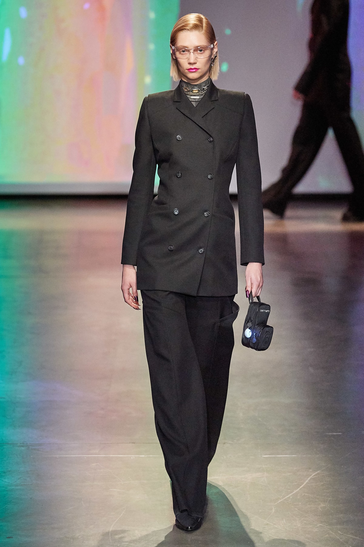 Marine Serre Fall/Winter 2020 Collection Runway Show Suit Black