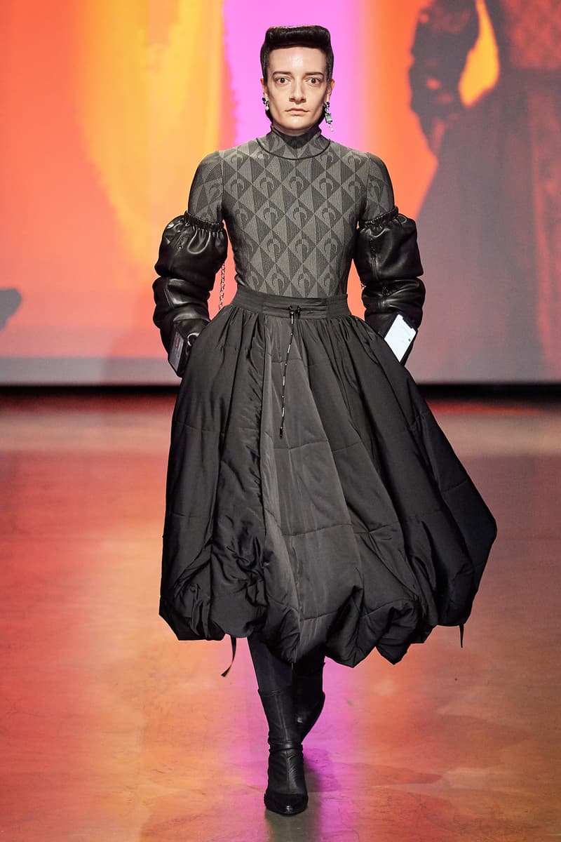 Marine Serre Fall/Winter 2020 Collection Runway Show Dress Grey