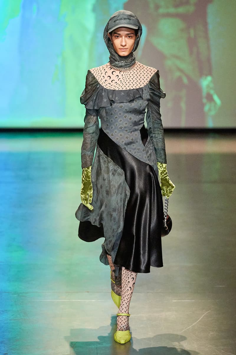 Marine Serre Fall/Winter 2020 Collection Runway Show Draped Dress