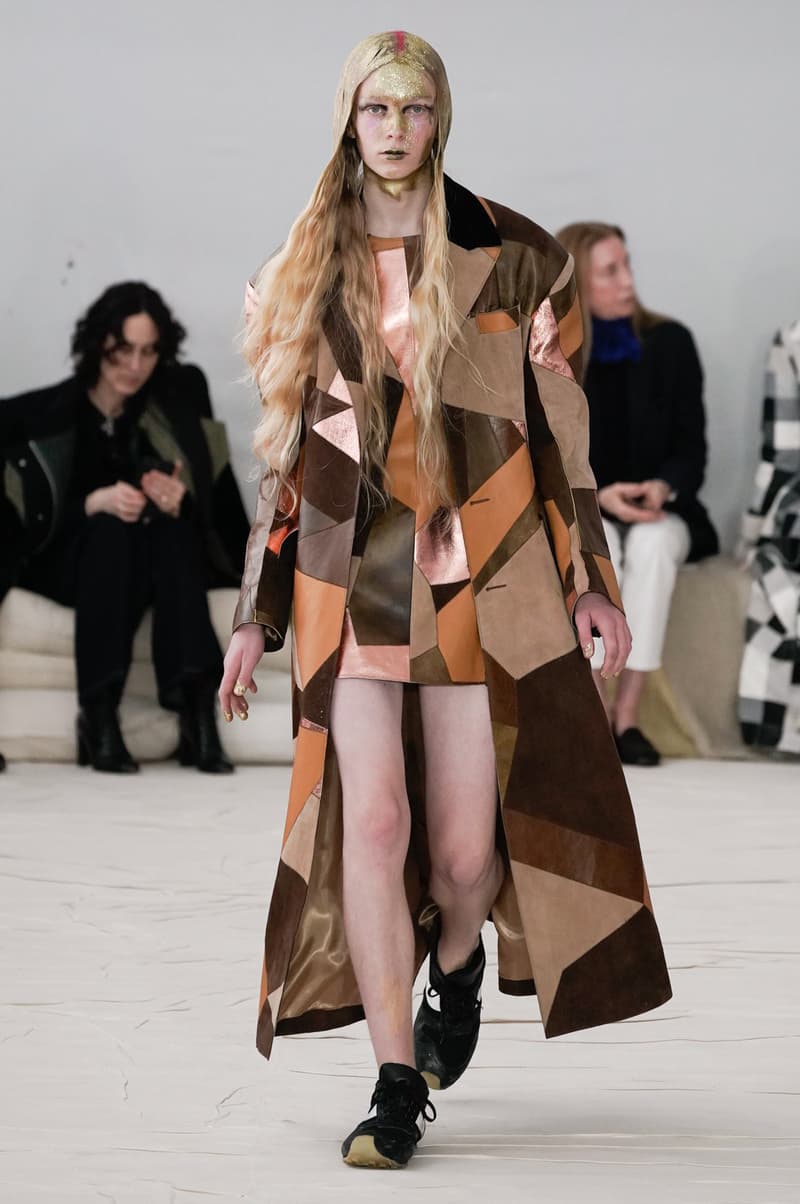 Marni Fall/Winter 2020 Collection Runway Show Patchwork Coat