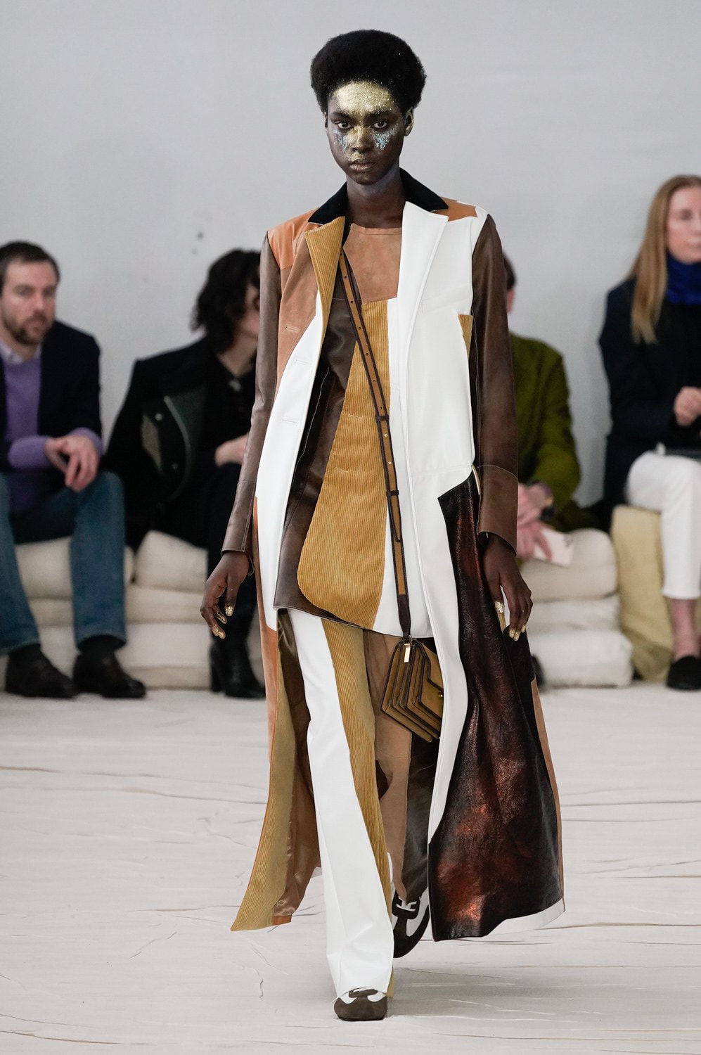 Marni Fall/Winter 2020 Collection Runway Show Patchwork Coat
