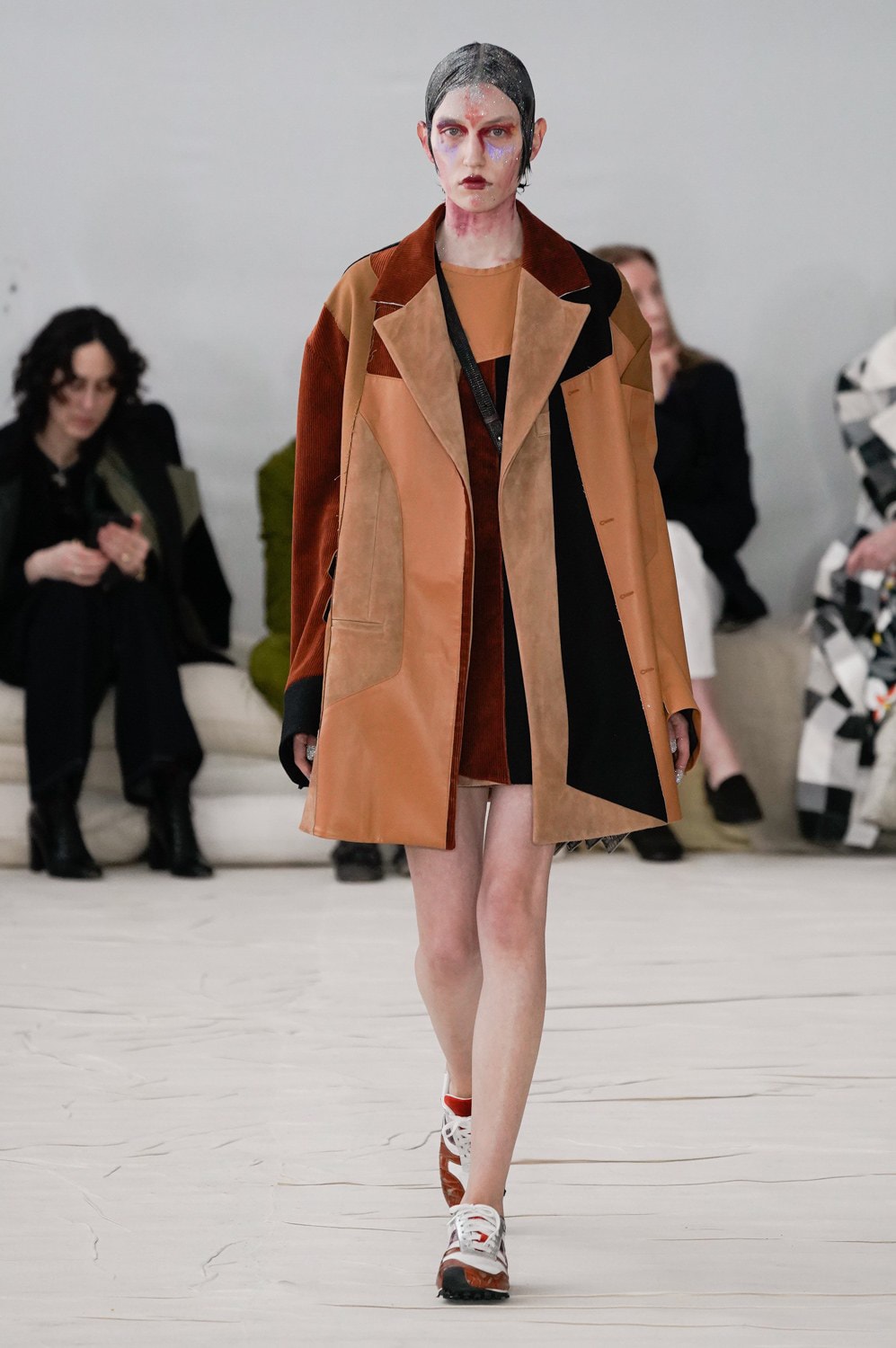 Marni Fall/Winter 2020 Collection Runway Show Patchwork Coat