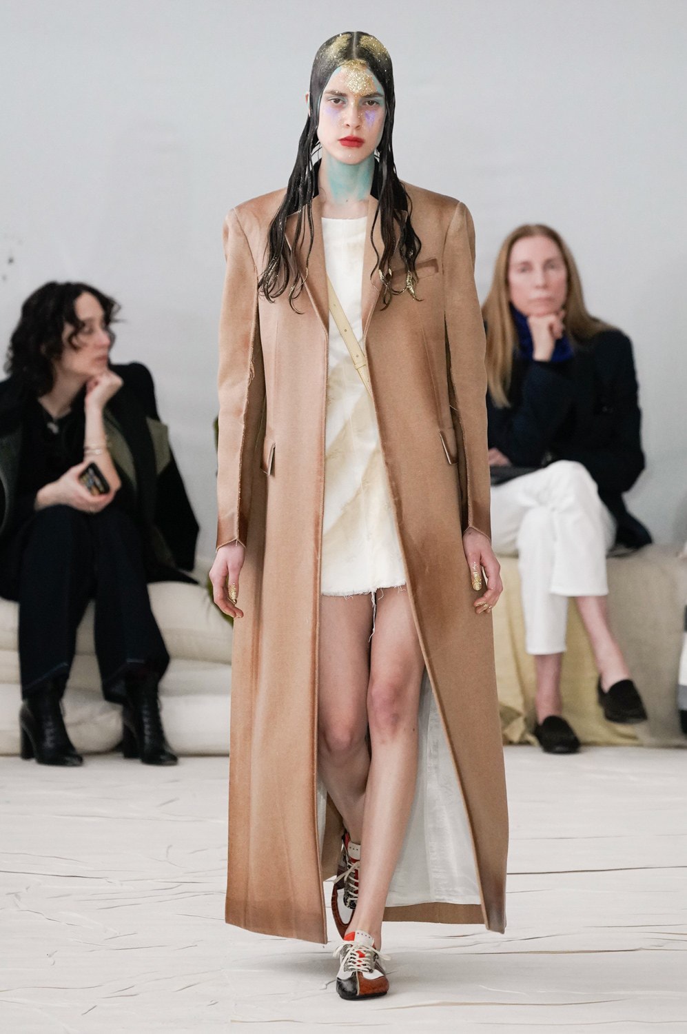 Marni Fall/Winter 2020 Collection Runway Show Coat Beige