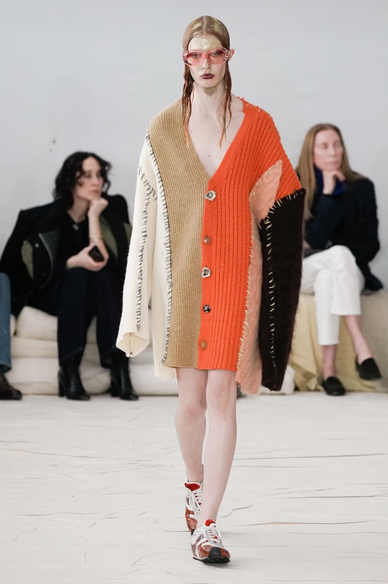 Marni Fall/Winter 2020 Collection Runway Show Cardigan Orange Beige