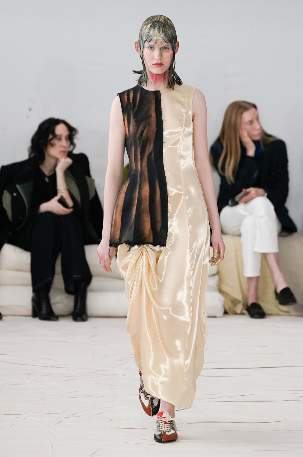 Marni Fall/Winter 2020 Collection Runway Show Dress Beige