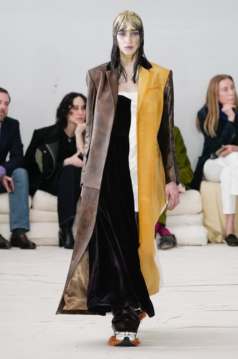 Marni Fall/Winter 2020 Collection Runway Show Coat Yellow Brown