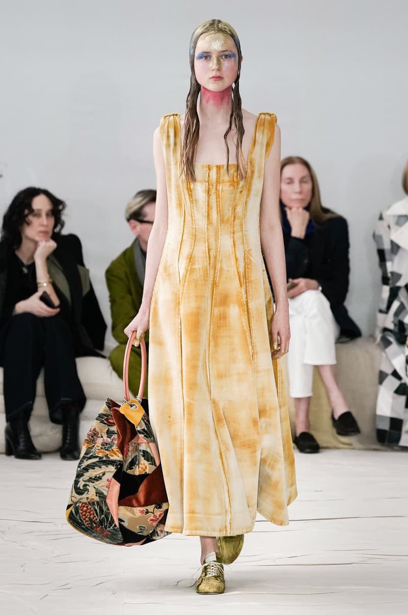 Marni Fall/Winter 2020 Collection Runway Show Dress Yellow