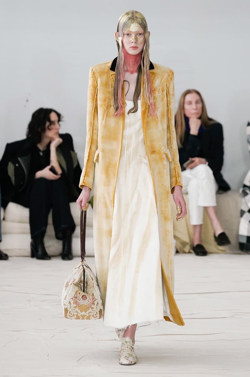 Marni Fall/Winter 2020 Collection Runway Show Coat Yellow