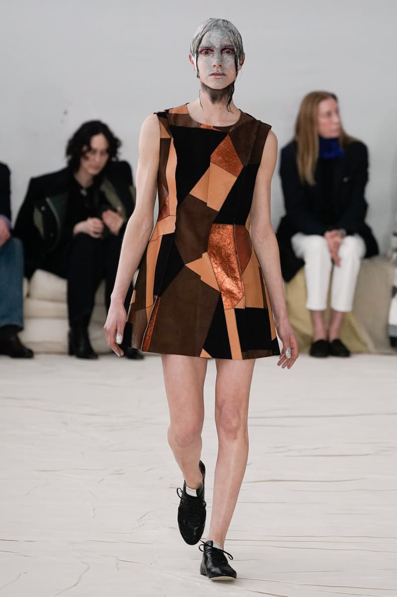 Marni Fall/Winter 2020 Collection Runway Show Patchwork Mini Dress