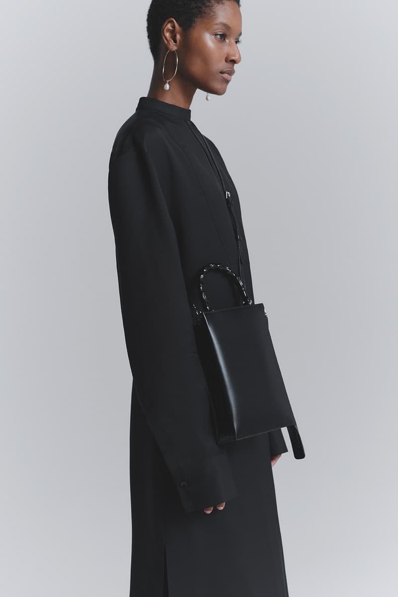 jil sander matchesfashion spring summer collaboration installation lucie luke meier suits black white pants