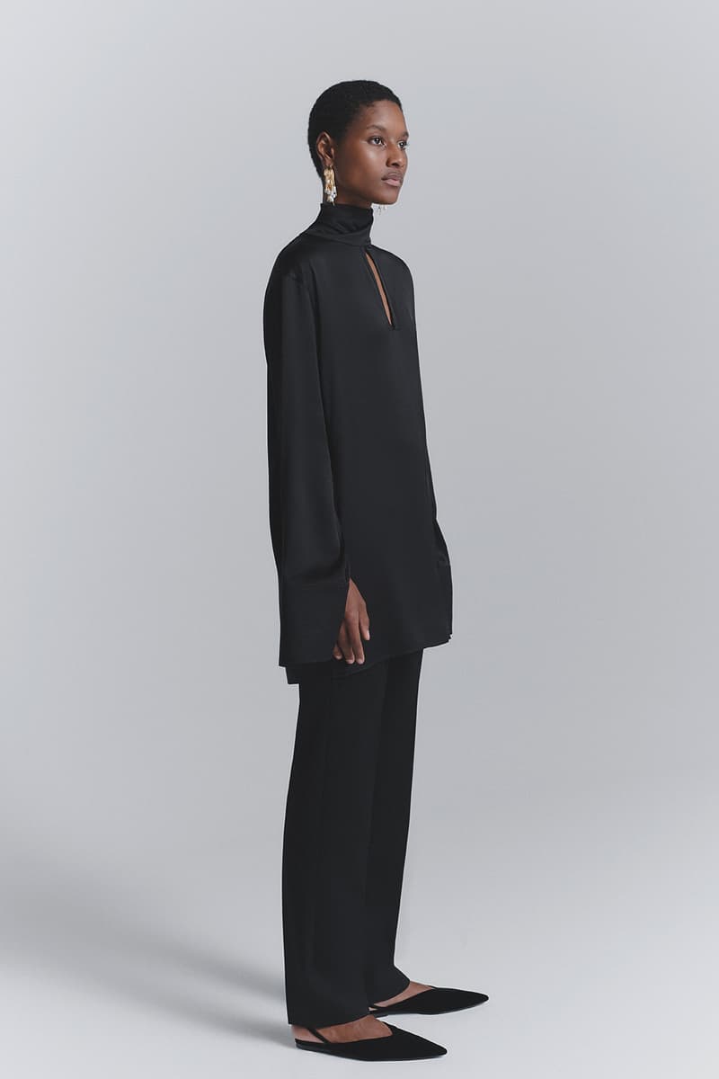 jil sander matchesfashion spring summer collaboration installation lucie luke meier suits black white pants