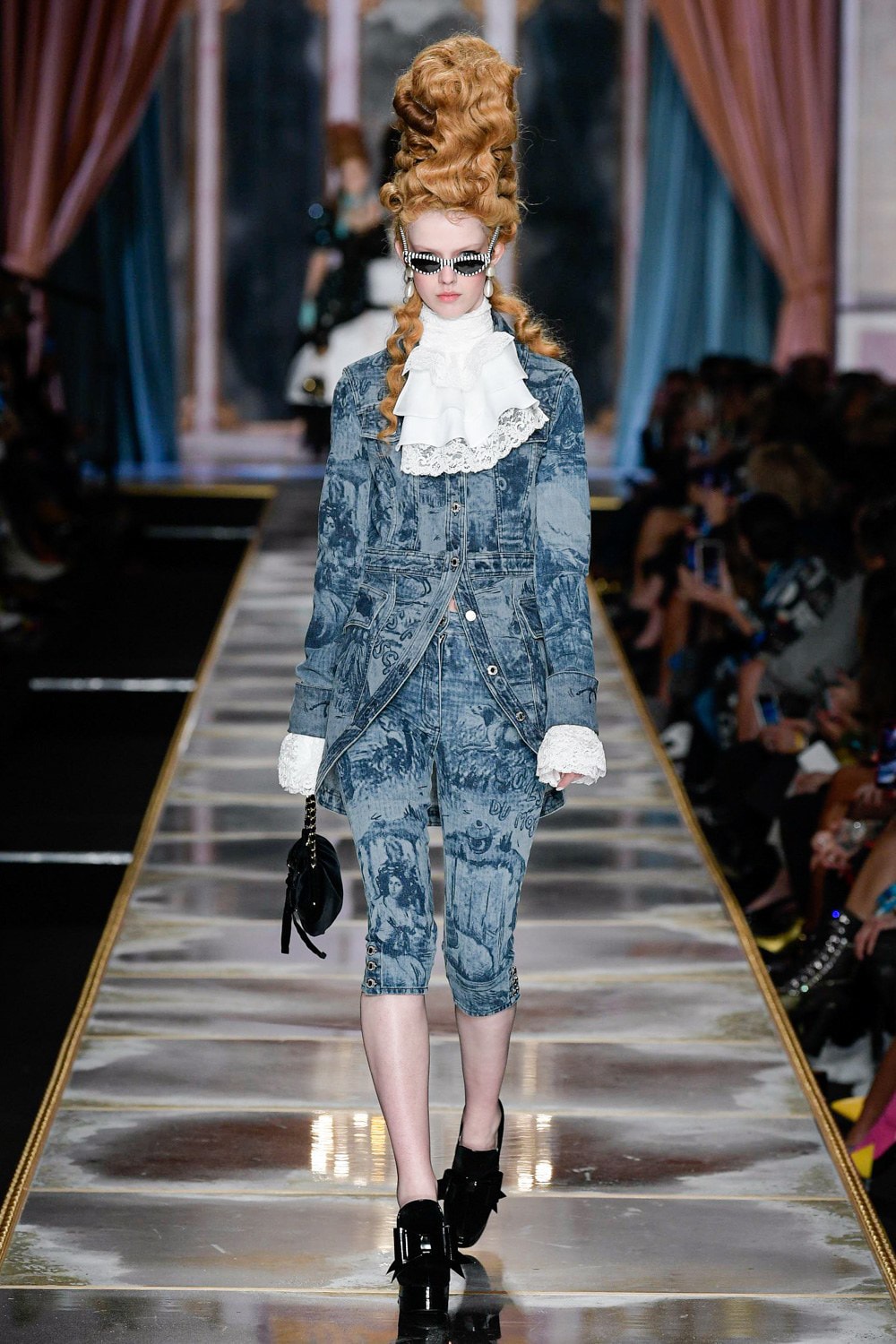 Moschino Fall/Winter 2020 Collection Runway Show Jacket Pants Denim Toile