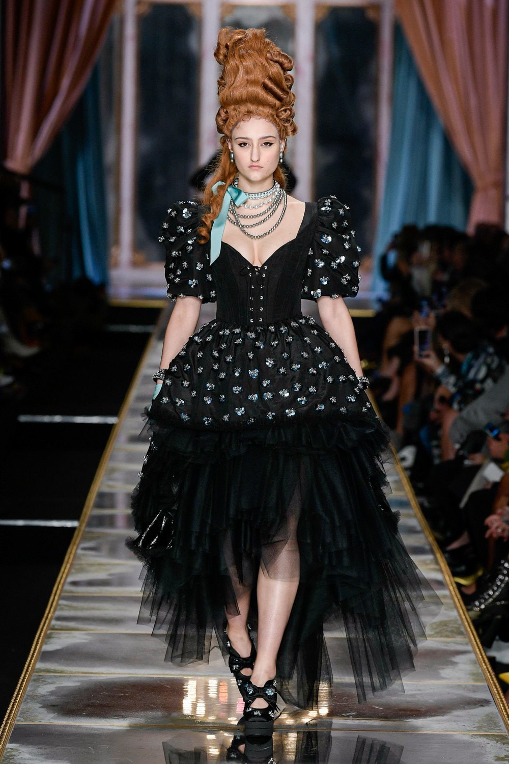 Moschino Fall/Winter 2020 Collection Runway Show Tulle Dress Black