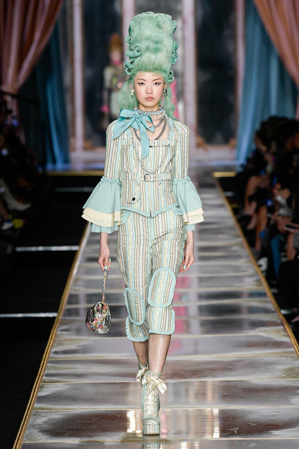Moschino Fall/Winter 2020 Collection Runway Show Suit Green
