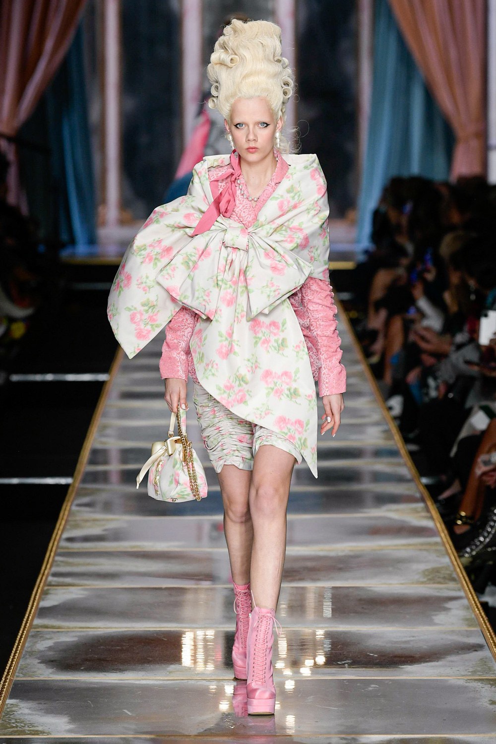 Moschino Fall/Winter 2020 Collection Runway Show Bow Dress Floral