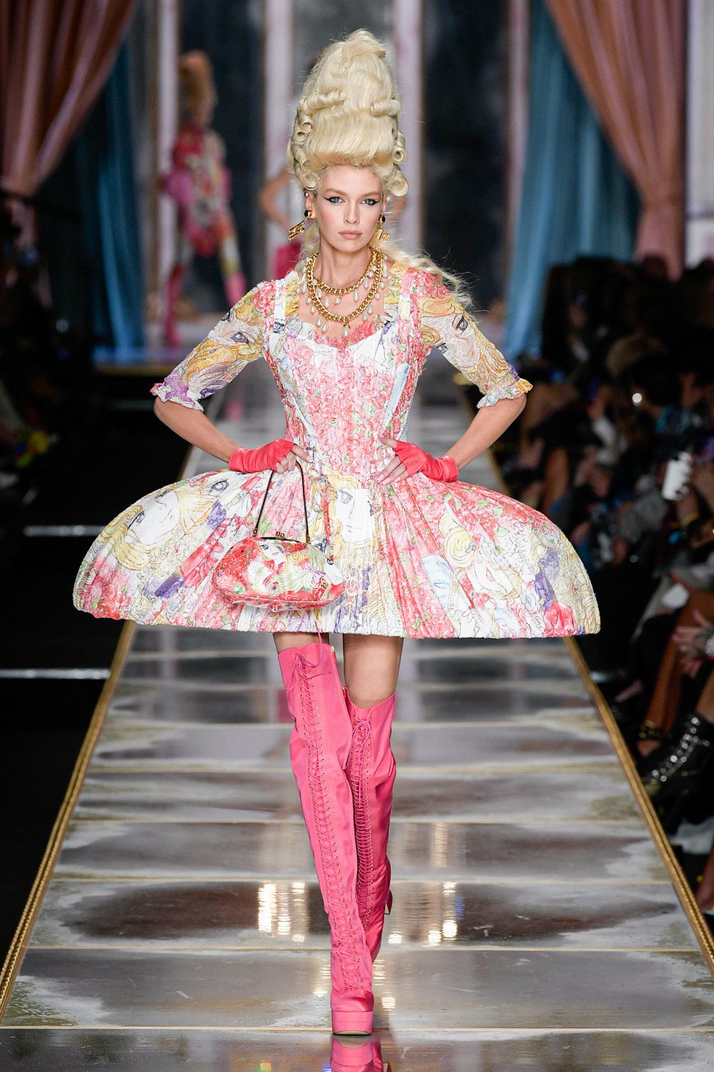 Moschino Fall/Winter 2020 Collection Runway Show Mini Dress Floral