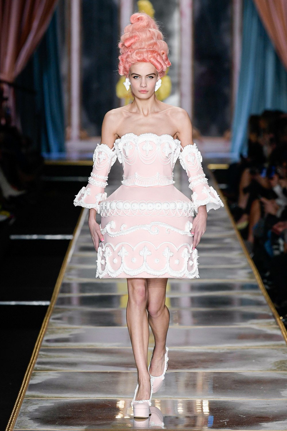Moschino Fall/Winter 2020 Collection Runway Show Cake Dress Pink