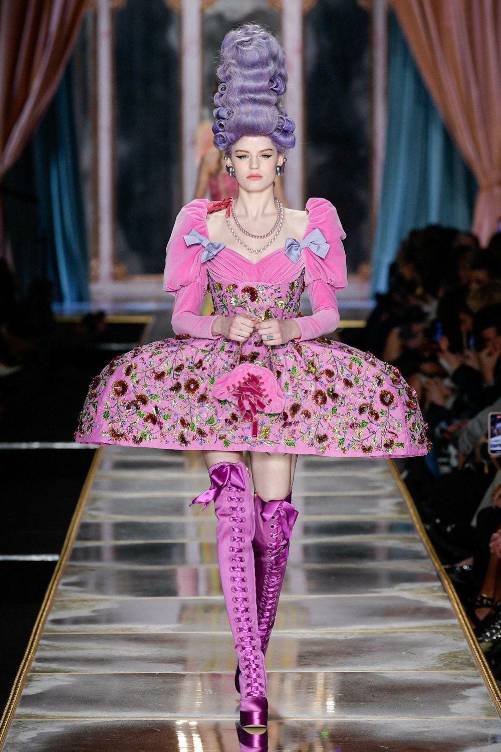 Moschino Fall/Winter 2020 Collection Runway Show Dress Pink